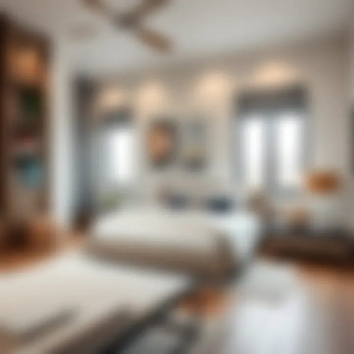 Contemporary Bedroom Design with Grey Wood Stylish bedroom featuring grey wood king bed with complementary decor