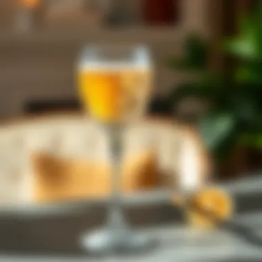 Elegant acrylic champagne coupe with a sparkling drink