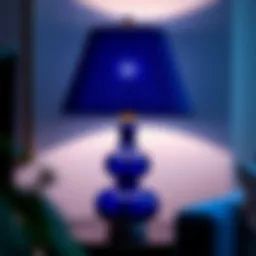 The Aesthetic and Functional Role of a Dark Blue Lamp in Interior Design Introduction