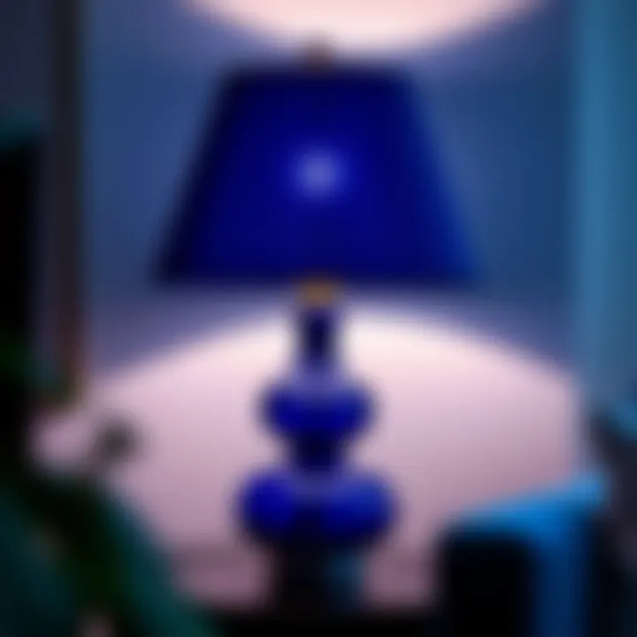 The Aesthetic and Functional Role of a Dark Blue Lamp in Interior Design Introduction