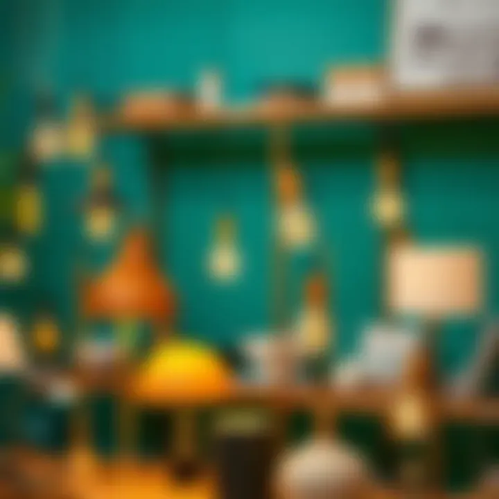 Variety of Cable Lamps in Different Styles An assortment of cable lamps in various styles and materials displayed elegantly.