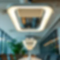 Modern office overhead lighting design