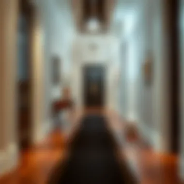 Stunning Runner in a Luxurious Hallway Luxurious hallway adorned with a stunning 16-foot runner