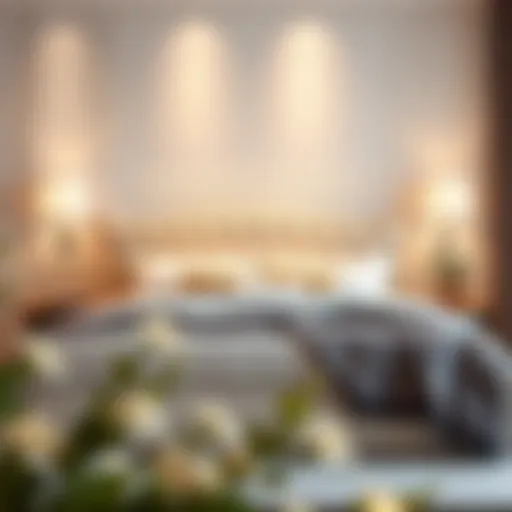 Elegant Cream Upholstered Headboard in Modern Bedroom Elegant cream upholstered headboard in a modern bedroom setting