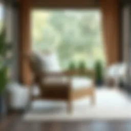 Elegant sunroom lounge chair with plush cushions and a stylish design