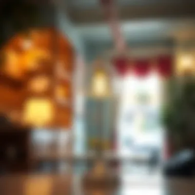 An Elegant Diner Table Lamp in Action Elegant diner table lamp illuminating a dining area