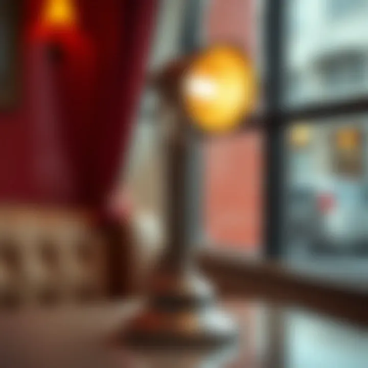 Vintage diner table lamp with classic appeal