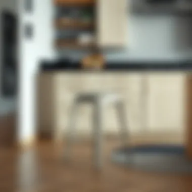 Stylish metal kitchen stool designed for functionality and aesthetics