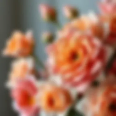 Intricate Details of Realistic Artificial Flowers Close-up of realistic artificial flowers showcasing intricate details