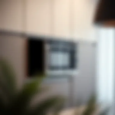 Stylish Cabinet Design Stylish cabinet design showcasing microwave installation