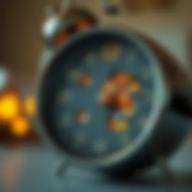 Close-up view of intricate clock face details