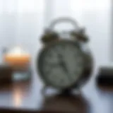 Elegant lighted analog alarm clock with a classic design