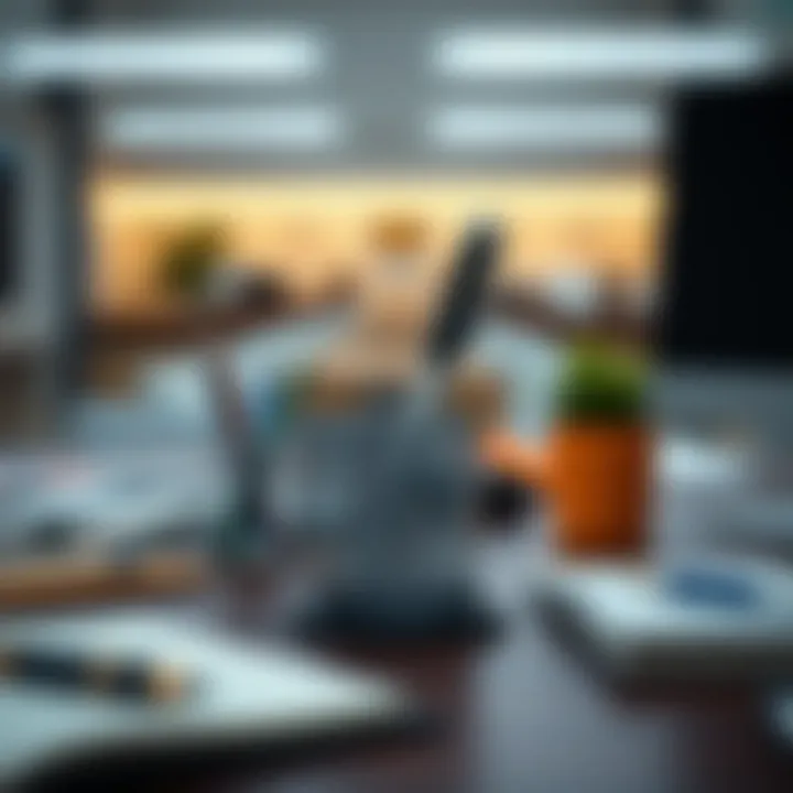 Personalized Branding Tool Customized pen holder showcasing branding elements