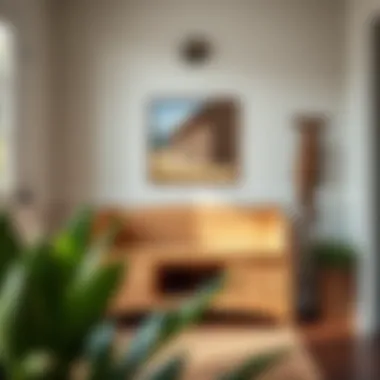 Elegant Wooden Bench with Storage in an Entryway Elegant wooden bench with storage in an entryway