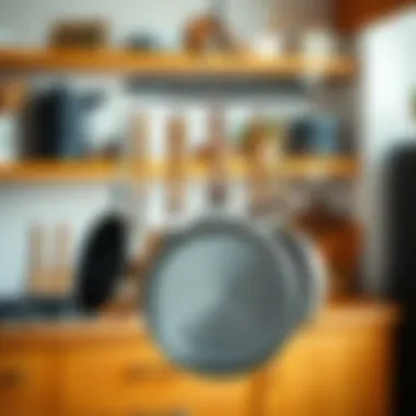 Notable The Practical Art of Kitchen Hanging Pan Holders Notable The Practical Art of Kitchen Hanging Pan Holders