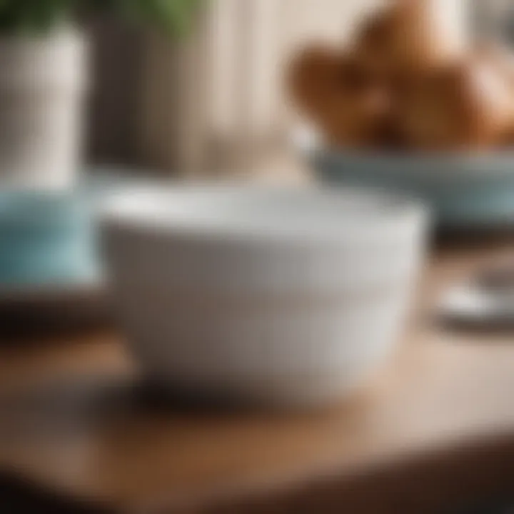 Close-up of a high-quality ceramic ramekin