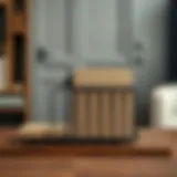 Elegant iron board holder showcasing modern design