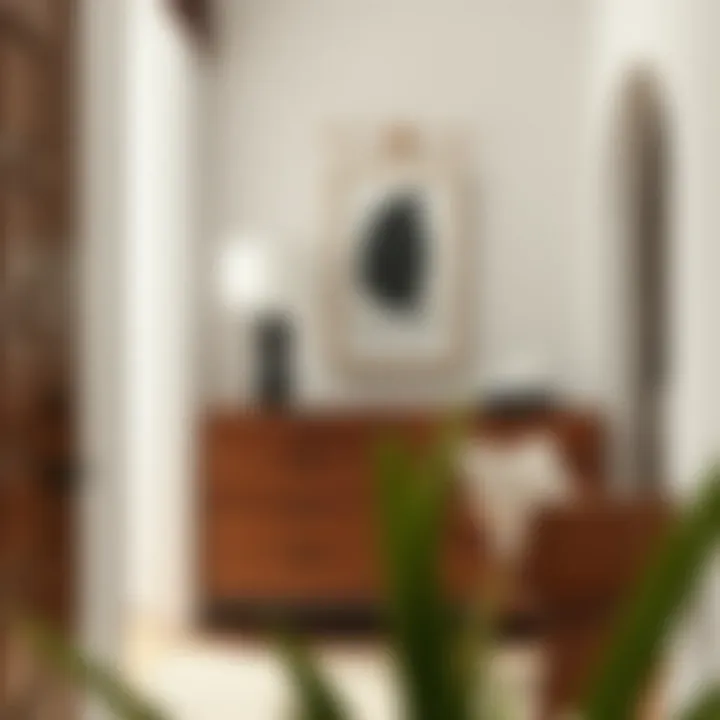 Contemporary Dresser in Hallway Contemporary dresser integrated into hallway design