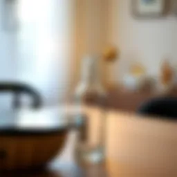 Elegant small glass drinking bottle with a minimalist design