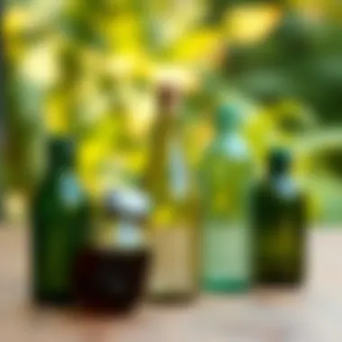 Sustainability Meets Style in Glass Bottles Sustainable small glass drinking bottles placed in a natural setting