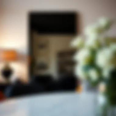 Luxurious ambience created by a black mirror