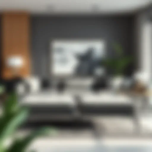 Stylish Long Ottoman in Contemporary Space Elegant long ottoman in a modern living room setting