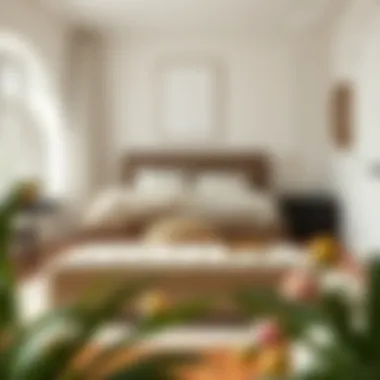 Versatile Long Ottoman with Storage Feature Long ottoman used for storage in a chic bedroom