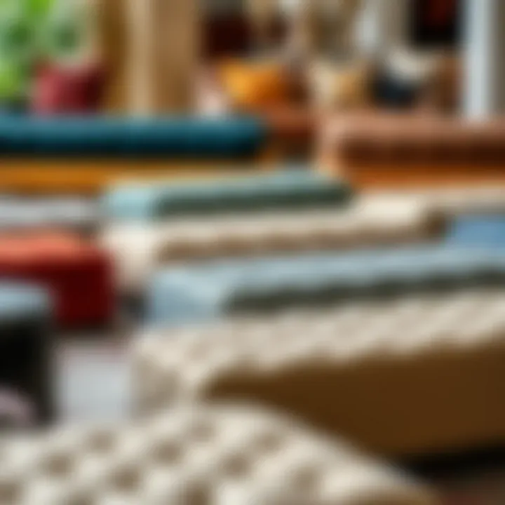 Diverse Styles of Long Ottomans Multiple styles of long ottomans displayed together