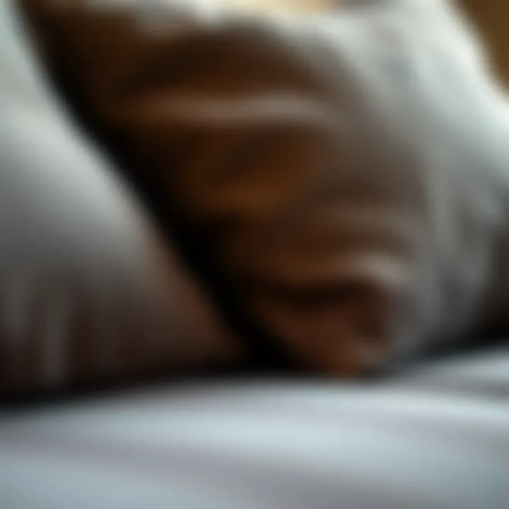 Close-up of fabric textures on a sectional couch.