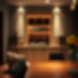 Elegant wall wine bar featuring contemporary design and exquisite wine display