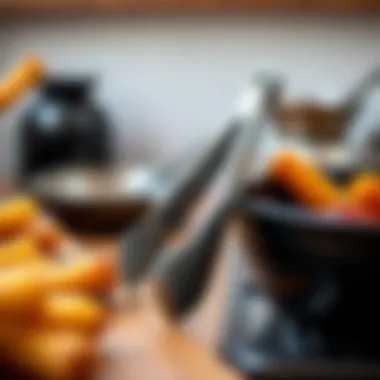 Stainless Steel Tongs with Non-Stick Finish Durable stainless steel tongs with non-stick coating