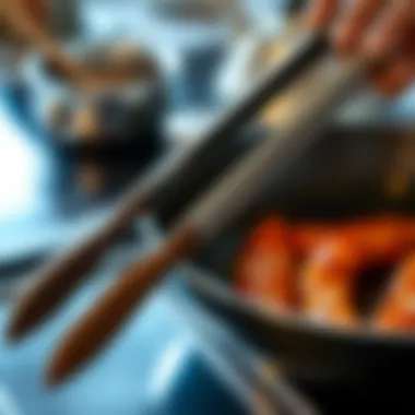 Heat-Resistant Tongs for Versatile Use Versatile tongs with heat-resistant features for various cooking tasks