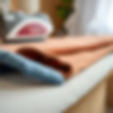 High-Quality Materials Close-up of high-quality materials used in ironing boards