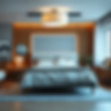 Optimizing Bedroom Space with Bed Placement Illustration of a well-organized bedroom layout emphasizing bed placement