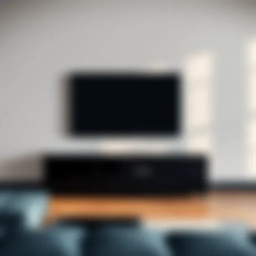 Contemporary Black LED TV Stand Elegant black LED TV stand with contemporary design