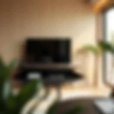 Enhancing Home Aesthetics with Style Stylish black LED TV stand enhancing home aesthetics