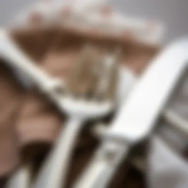 Close-up of stainless steel utensils