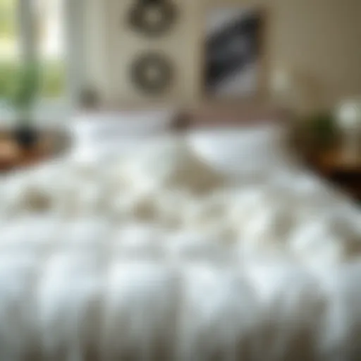 Luxurious duvet spread across a beautifully made bed