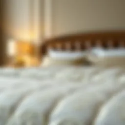 Luxurious king comforter showcasing intricate design and texture
