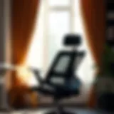 Ergonomic office chair showcasing lumbar support features