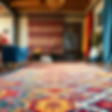 Colorful handwoven rug reflecting cultural artistry