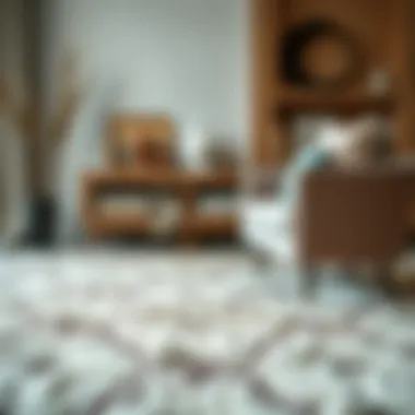 Luxurious wool rug showcasing rich textures