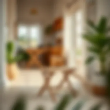 Thin Folding Stool in Home Interior A well-organized home interior featuring the thin folding stool in use