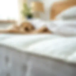 Close-up of a waterproof mattress pad material showcasing its texture.