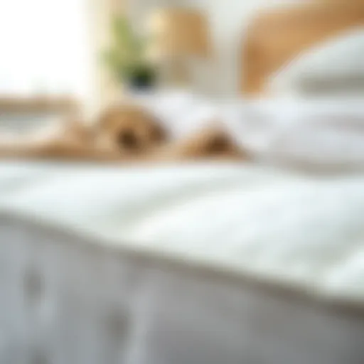 Textural Insight into Waterproof Materials Close-up of a waterproof mattress pad material showcasing its texture.