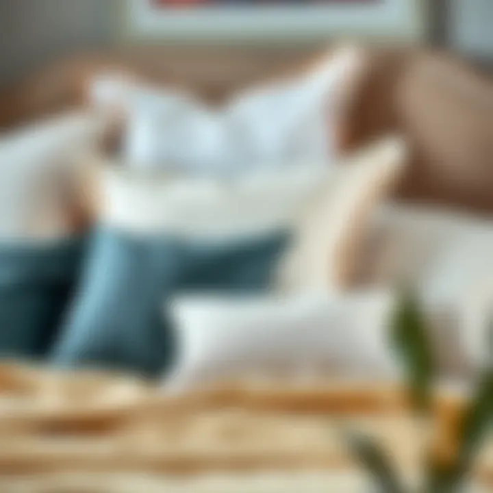 Decorative pillows complementing a unisex bedding set