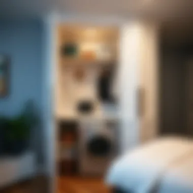 Space-Optimizing Utility Closet Cabinet Functional utility closet cabinet maximizing space