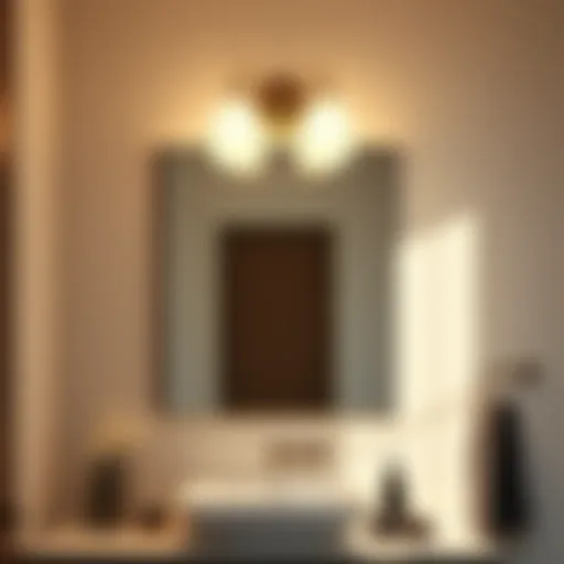 Sophisticated Lighting in Bathroom Design Elegant vanity side light fixture illuminating a modern bathroom