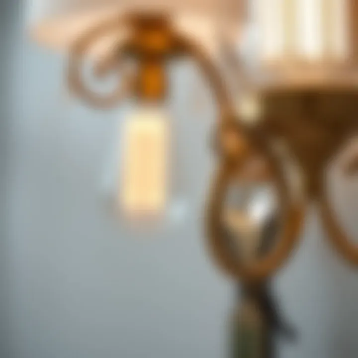Detailing That Enhances Elegance Close-up of a luxurious vanity side light fixture with intricate details