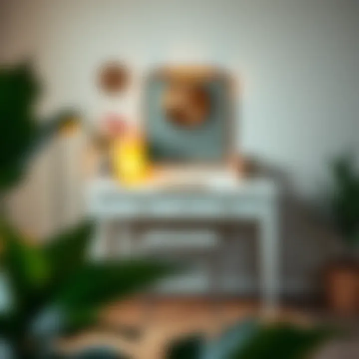 Aesthetic Appeal of a Decorated Vanity Work Desk Aesthetic appeal of a decorated vanity work desk